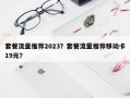 套餐流量推荐2023？套餐流量推荐移动卡19元？