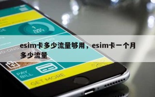 esim卡多少流量够用，esim卡一个月多少流量
