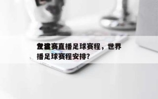 世界友谊赛直播足球赛程，世界友谊赛直播足球赛程安排？