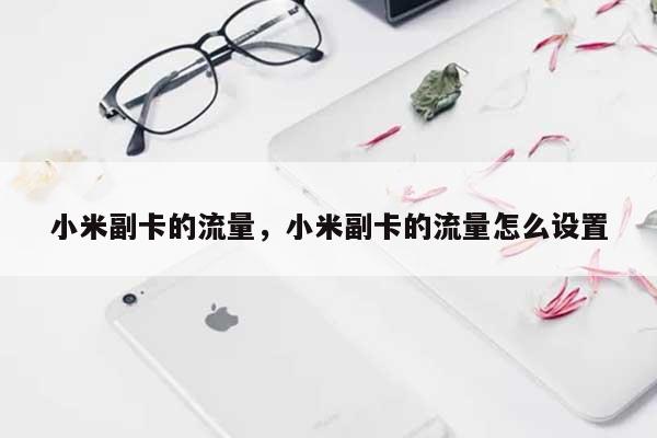 小米副卡的流量，小米副卡的流量怎么设置-第1张图片